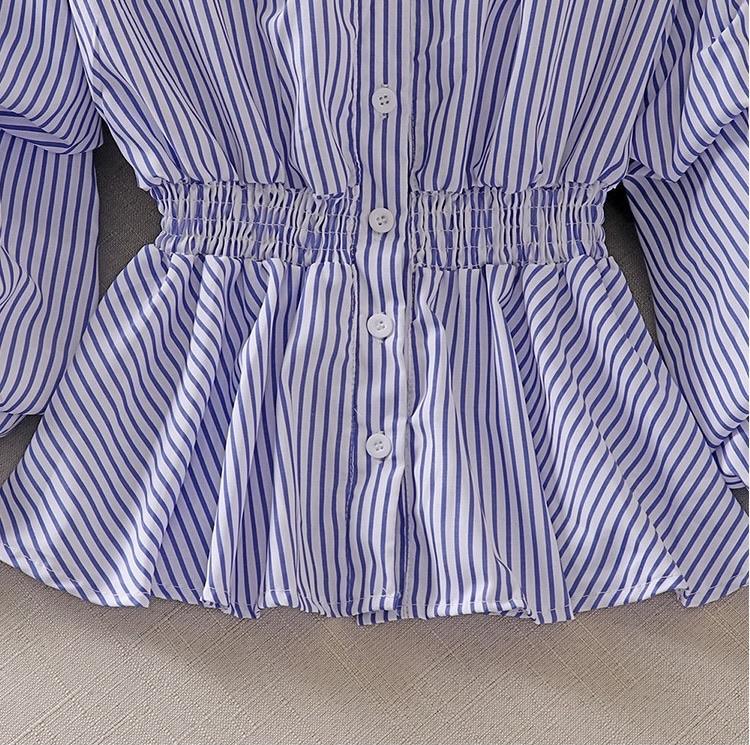 Donna Striped Blouse In Black - Image 4