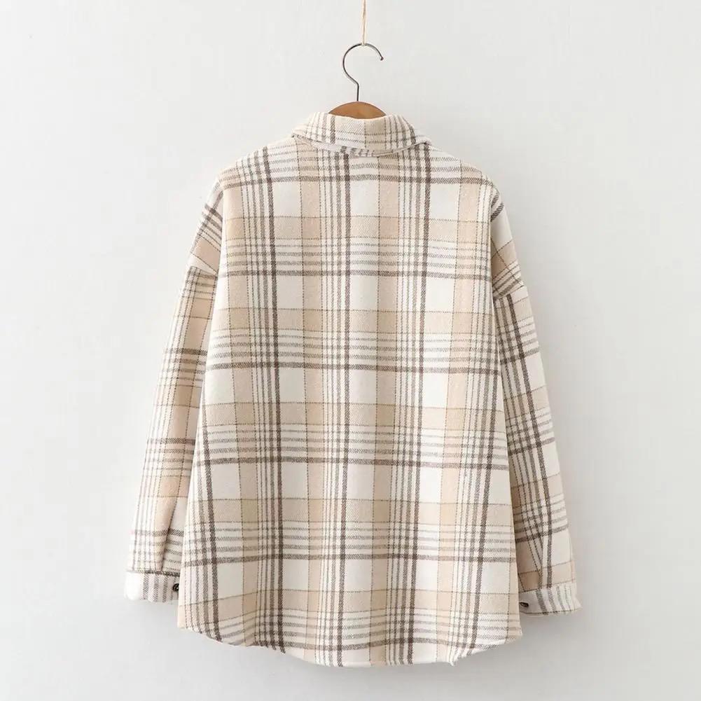 Dorian Statement Plaid Shirt In Beige - Image 2