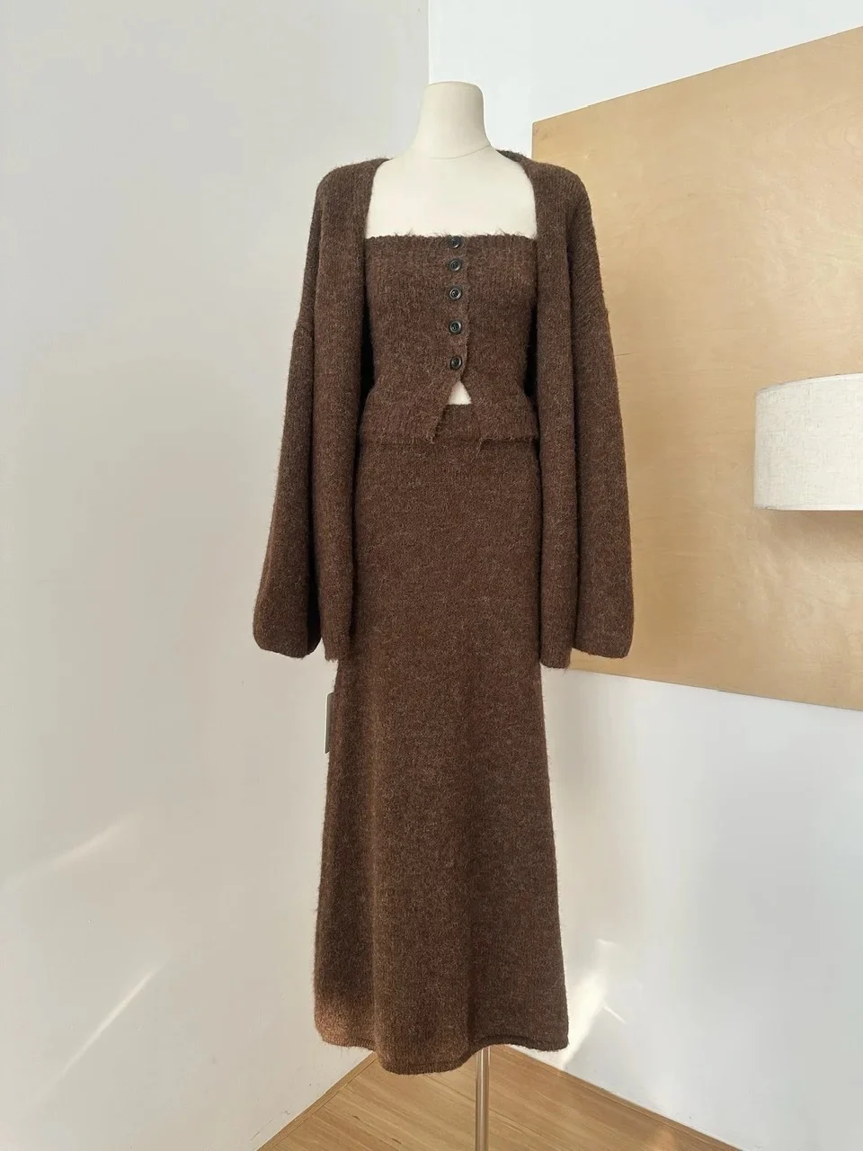 Doris Luxe Winter 3 Pc Coord Set In Brown - Image 4