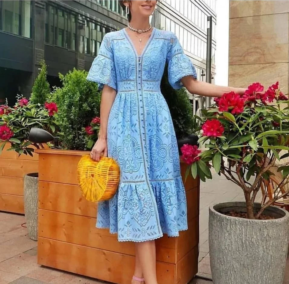 Elegant Jacquard Dresses - Image 4