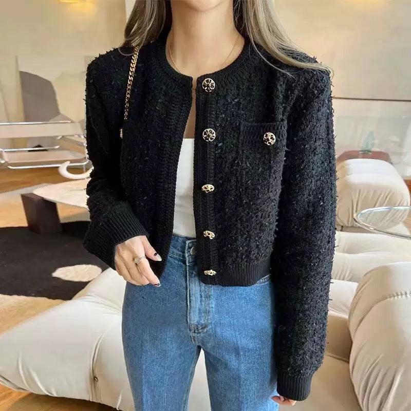 Elena Cropped Button Down Cardigan - Image 2