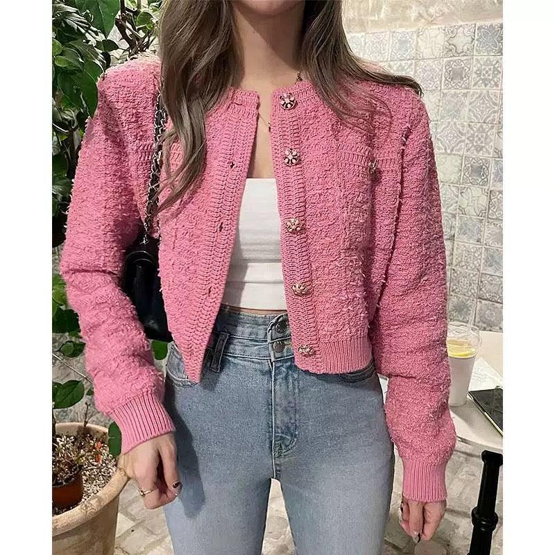 Elena Cropped Button Down Cardigan - Image 6