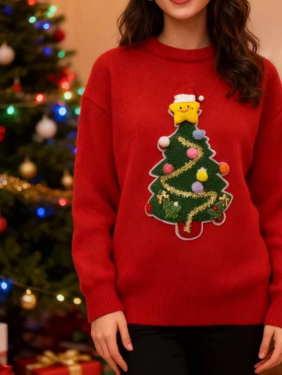 Elfie Tree Christmasy Sweater - Image 2