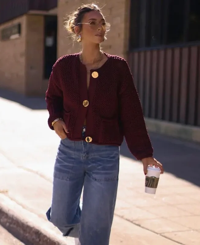 Elian Woolen Buttoned Cardigan - Image 5