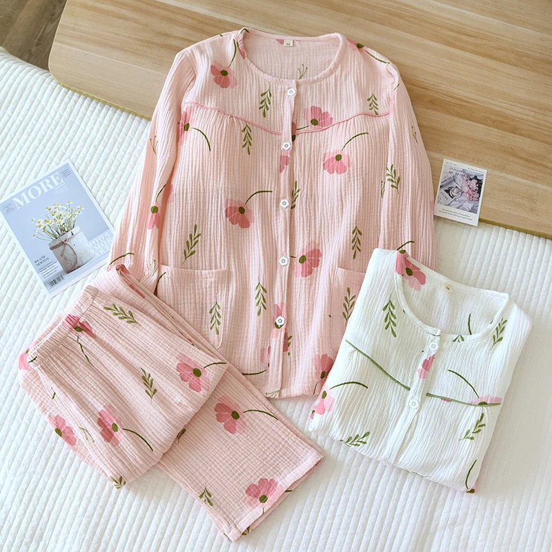Elinora Cotton Padded Nightsuit In White - Image 2