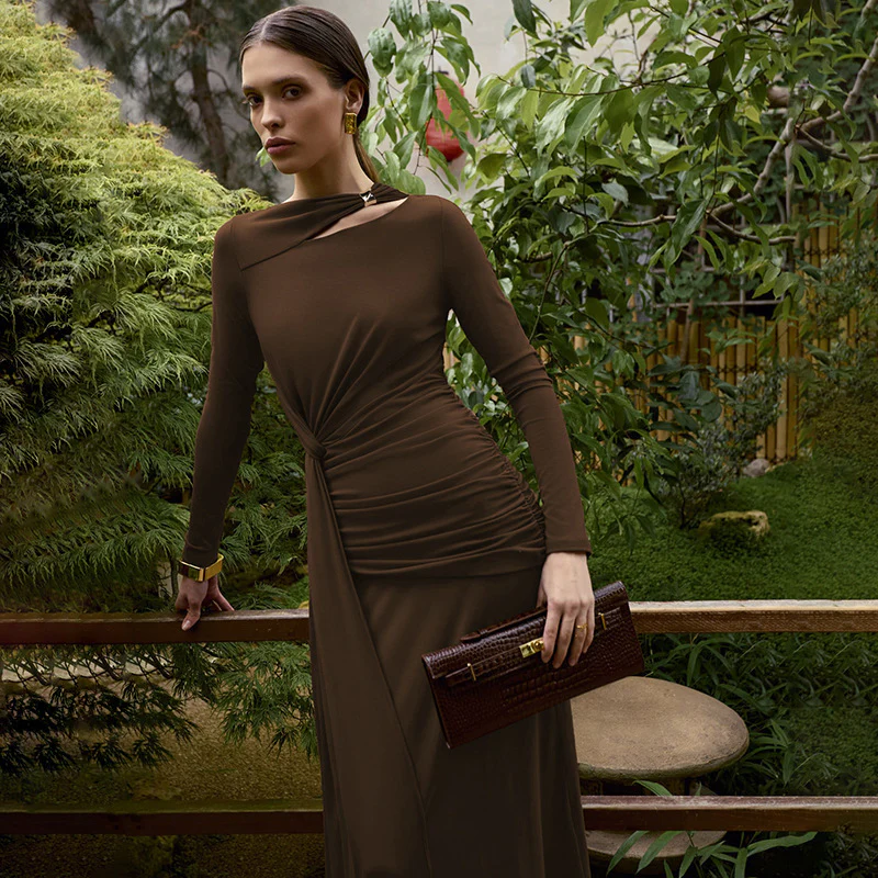 Elise Statement Bodycon Maxi Dress - Image 9