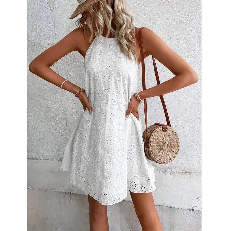 Elode Cotton Eyelet Summer Dress - Image 3