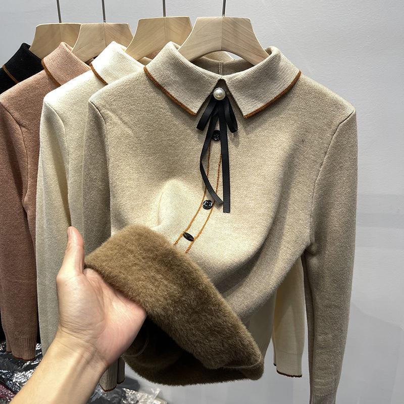 Emeka Fleece Lined Bow Sweater - Image 2
