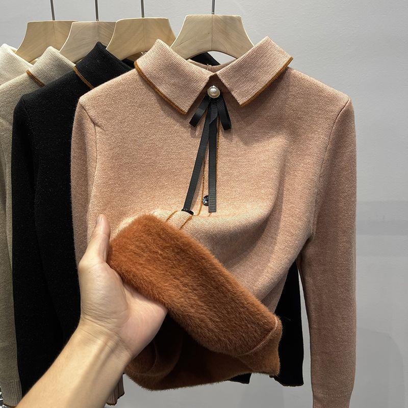 Emeka Fleece Lined Bow Sweater - Image 3