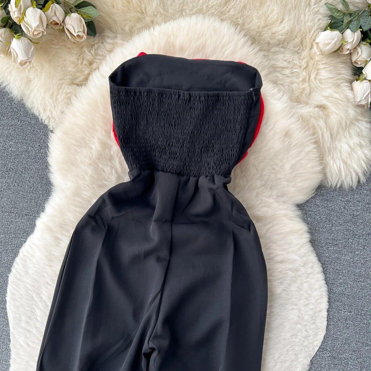 Emmy Off-Shoulder Jumpsuit In Red - Image 6