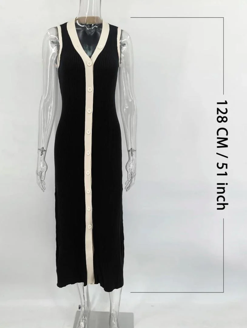 Emy Luxe Soft Knit Dress In Black - Image 3