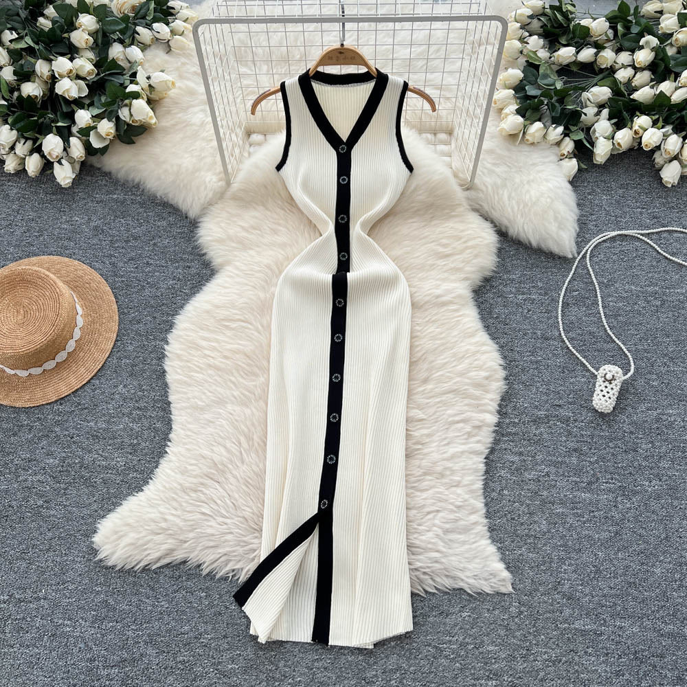 Emy Luxe Soft Knit Dress In White - Image 2