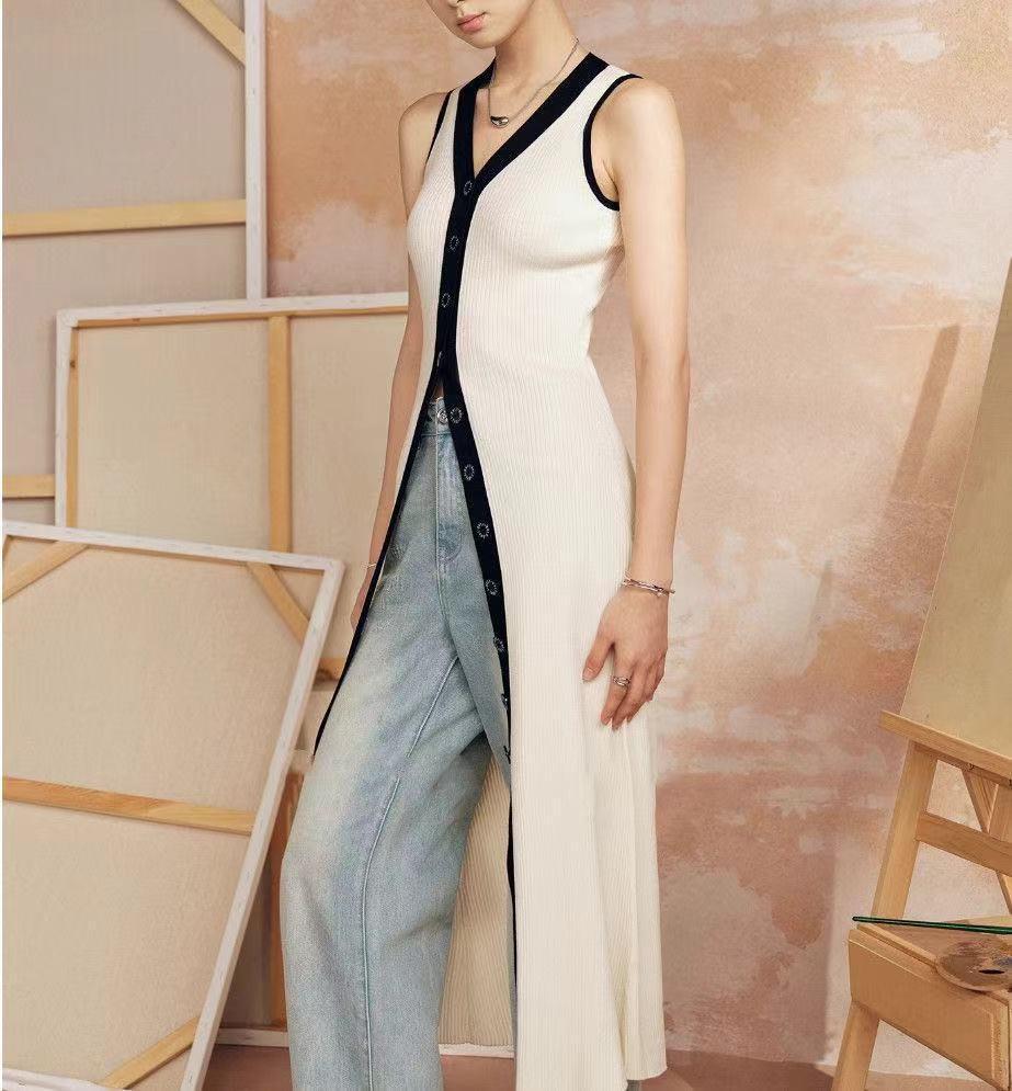 Emy Luxe Soft Knit Dress In White - Image 4