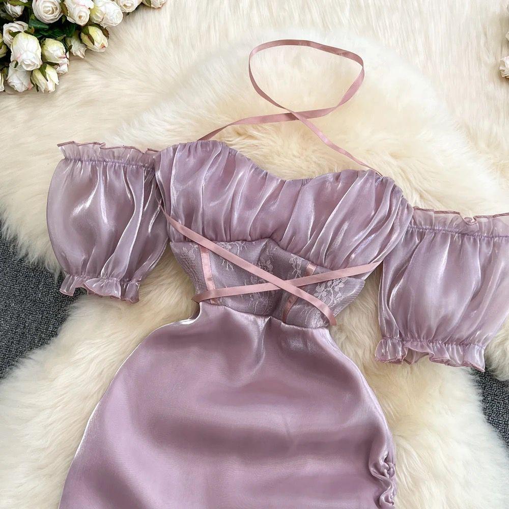 Etta Luxury Dress In Lilac - Image 2