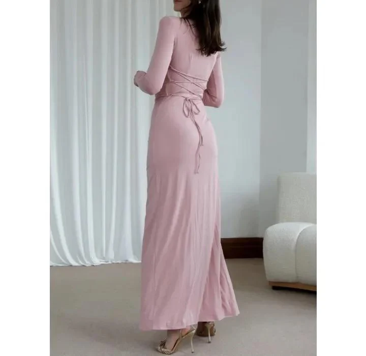 Evana Statement Slit Maxi Dress - Image 9