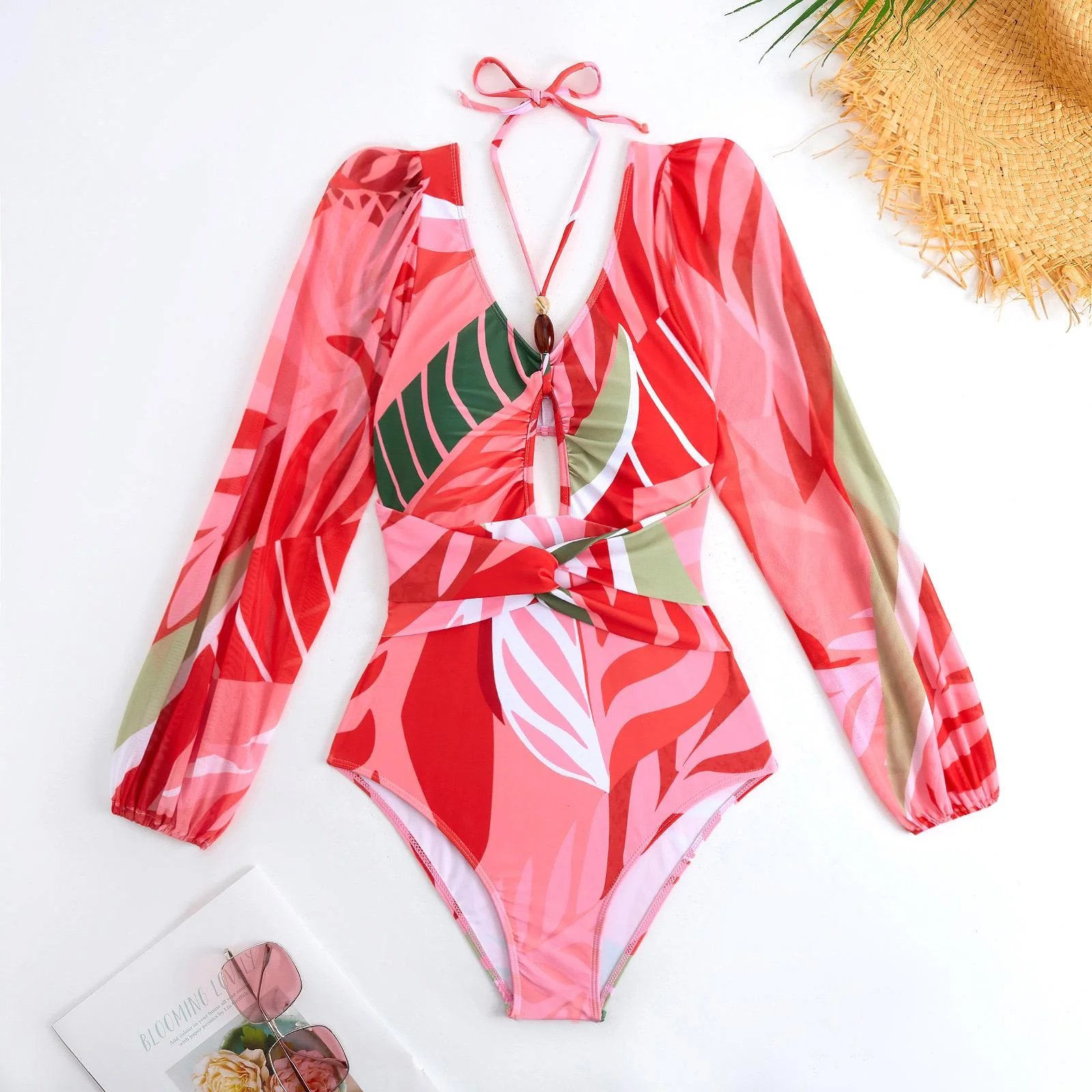 Evanna Swimsuit With Ruffled Skirt In Pink - Image 3