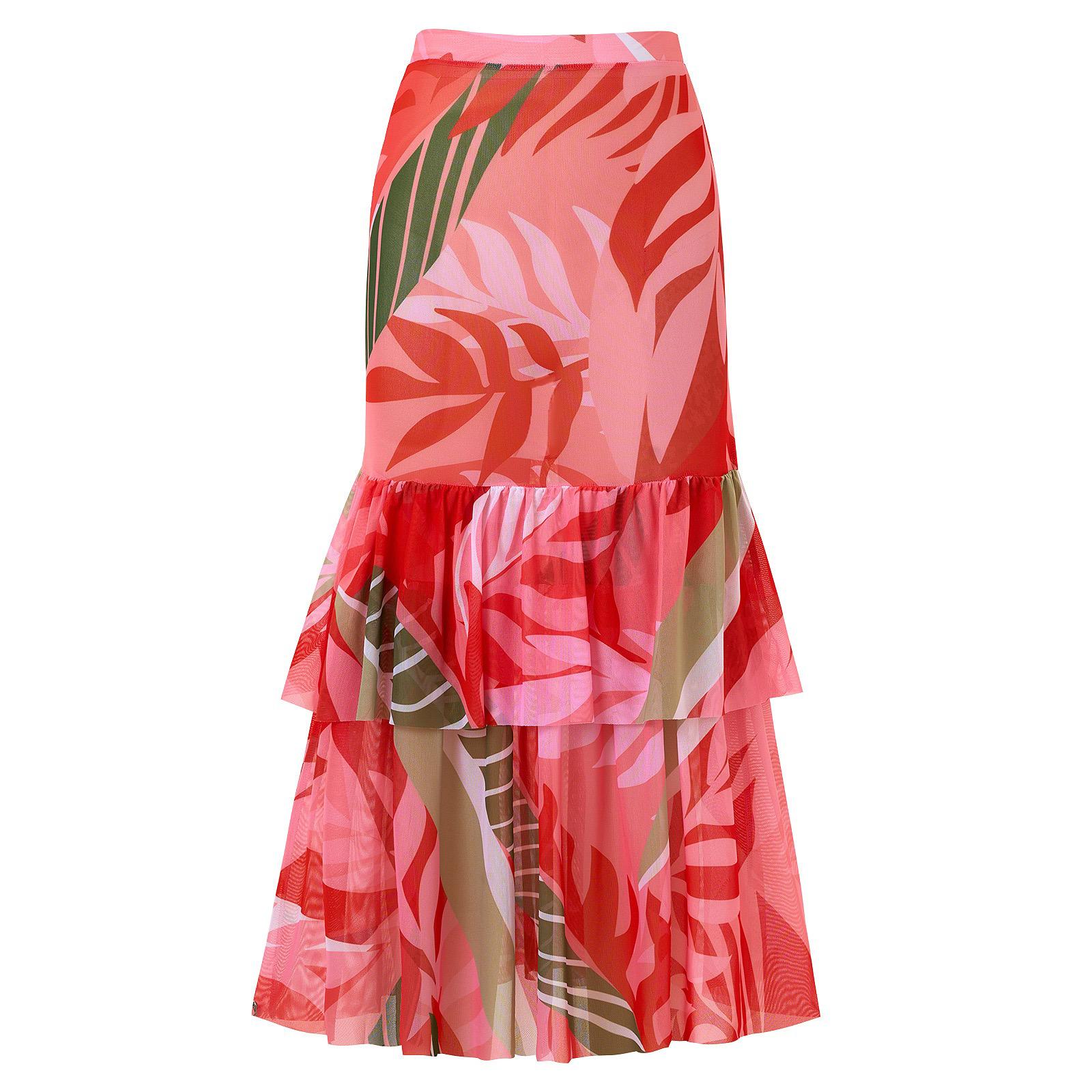 Evanna Swimsuit With Ruffled Skirt In Pink - Image 5