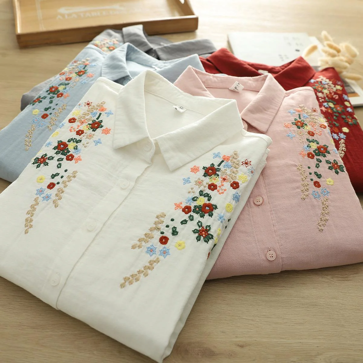 Faina Statement Cotton Shirt In White - Image 3