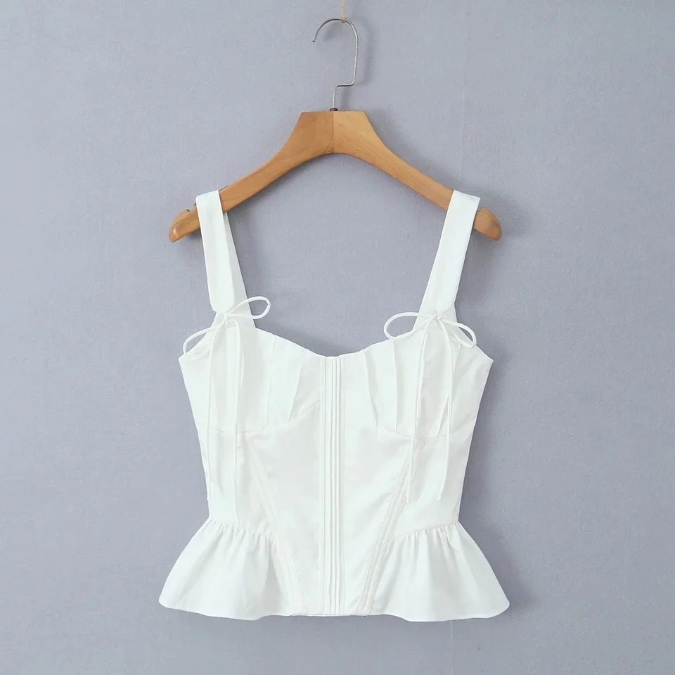 Fallon Summer Statement Top in White - Image 3
