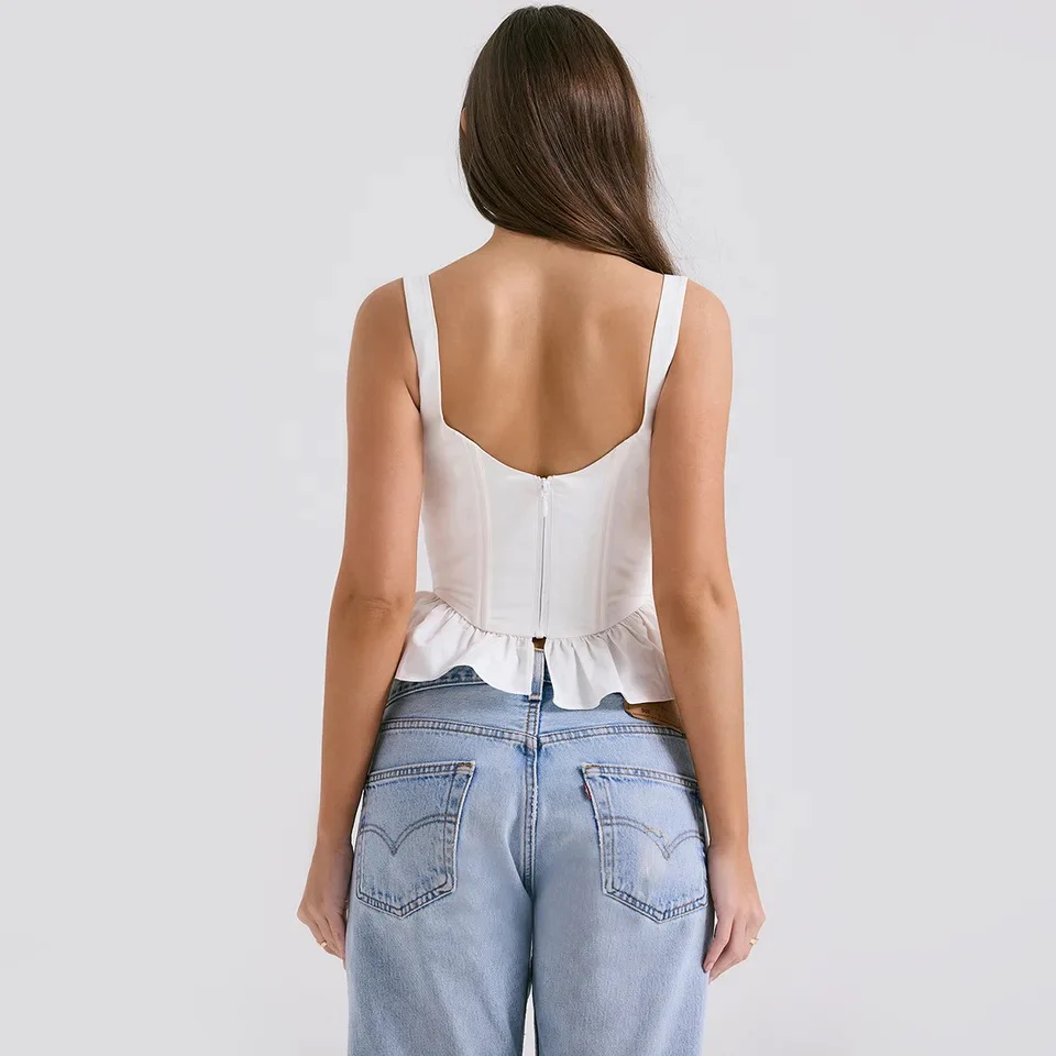 Fallon Summer Statement Top in White - Image 4