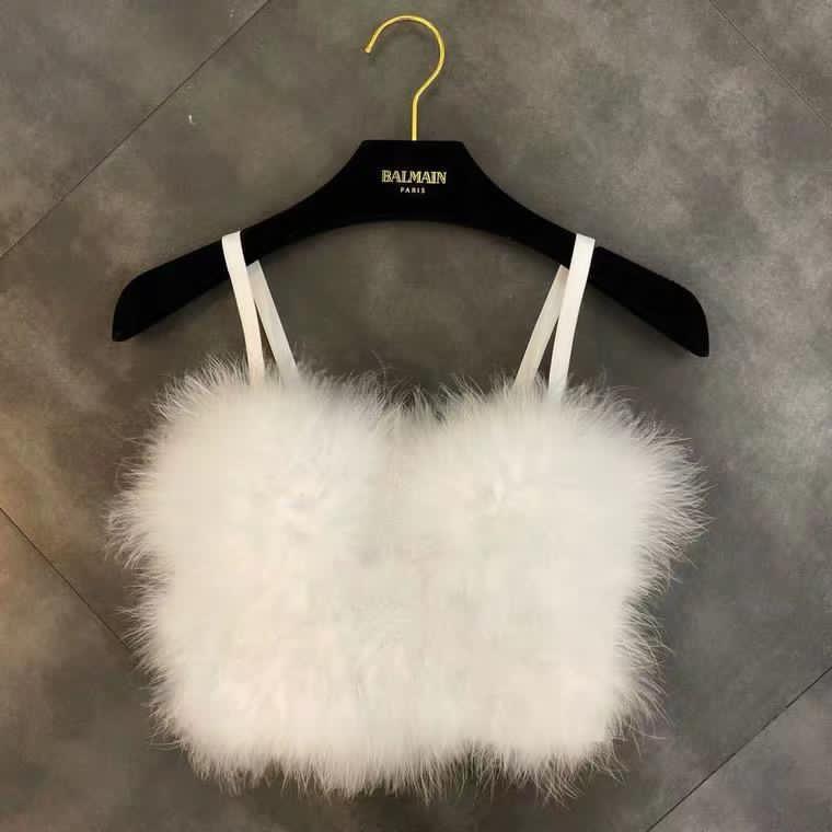 Faux Fur Bustier Tops - Image 2