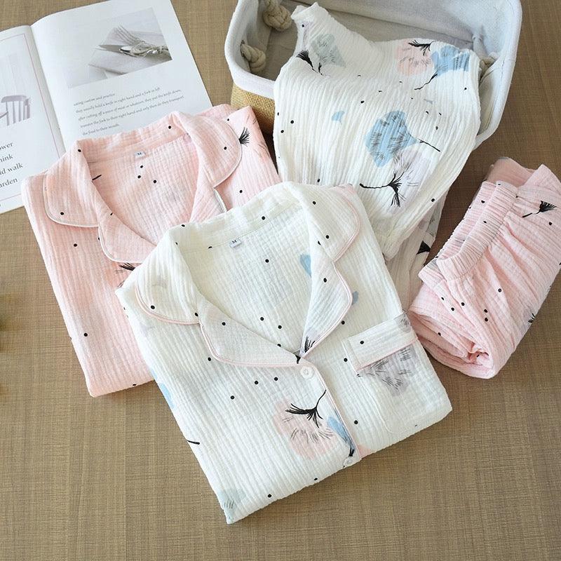 Feather Cotton Gauze Nightsuits - Image 2
