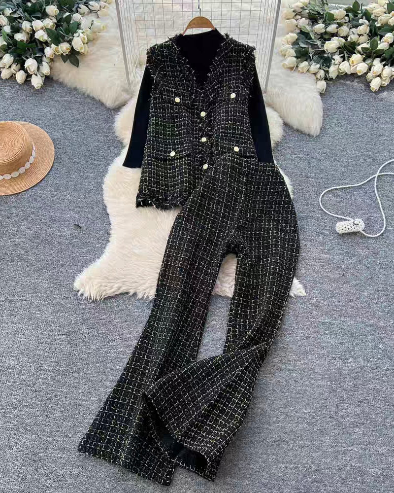 Fedora 3 Pc Premium Tweed Coord Set - Image 5