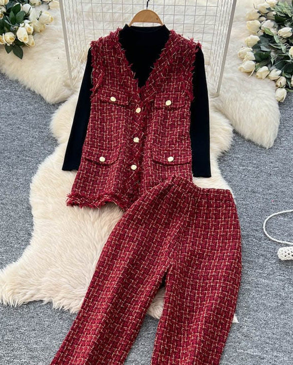 Fedora 3 Pc Premium Tweed Coord Set - Image 7