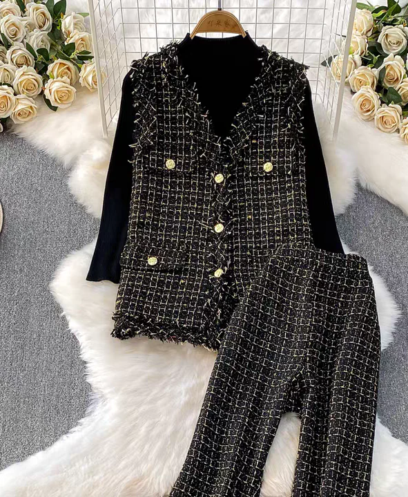 Fedora 3 Pc Premium Tweed Coord Set - Image 8