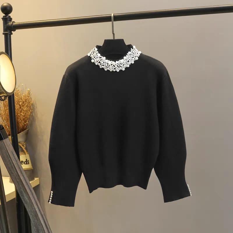 Femella Pearl Detail Luxe Sweater - Image 4