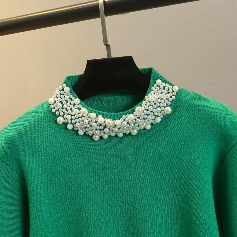 Femella Pearl Detail Luxe Sweater - Image 5
