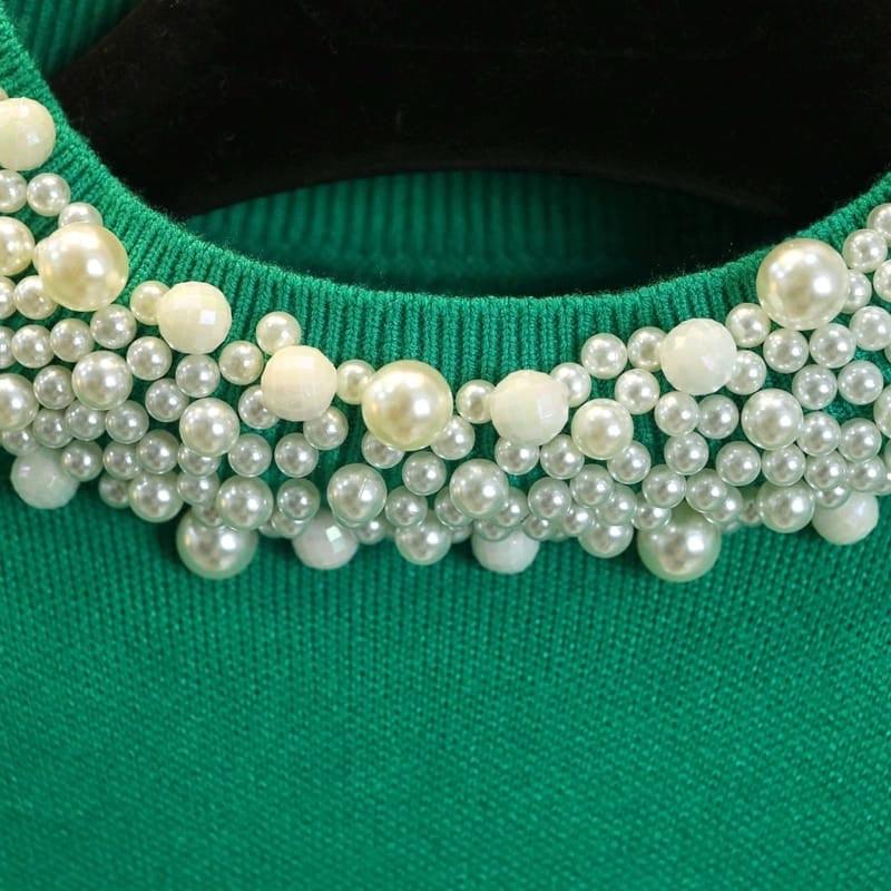 Femella Pearl Detail Luxe Sweater - Image 8