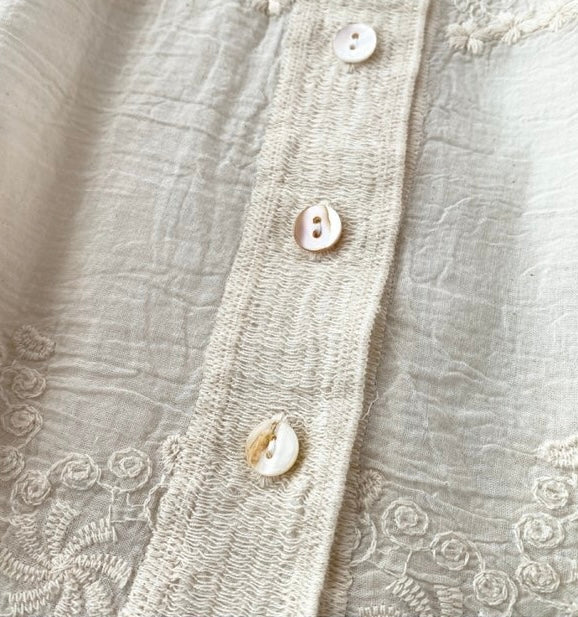Fory Premium Embroidered Cotton Shirts In Beige - Image 10