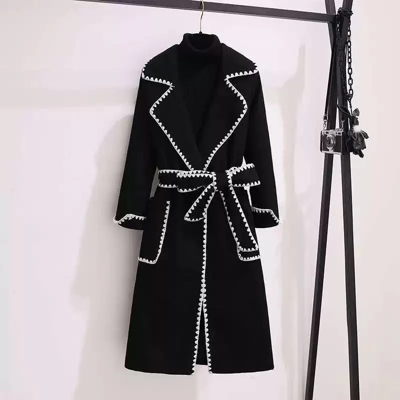 Ferria Oversized Woolen Long Overcoat - Image 2