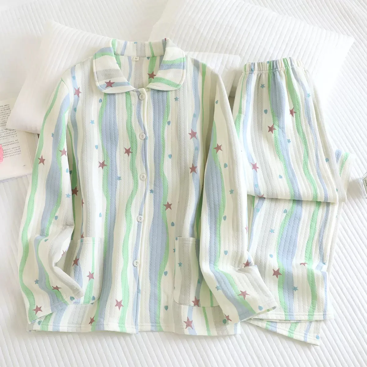 Flama Cotton Nightsuit In White - Image 3