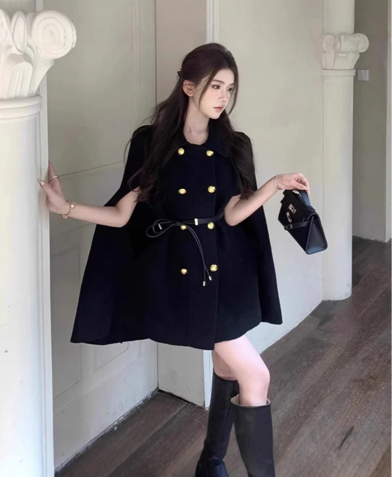 Gabrie Winter Cape With Belt