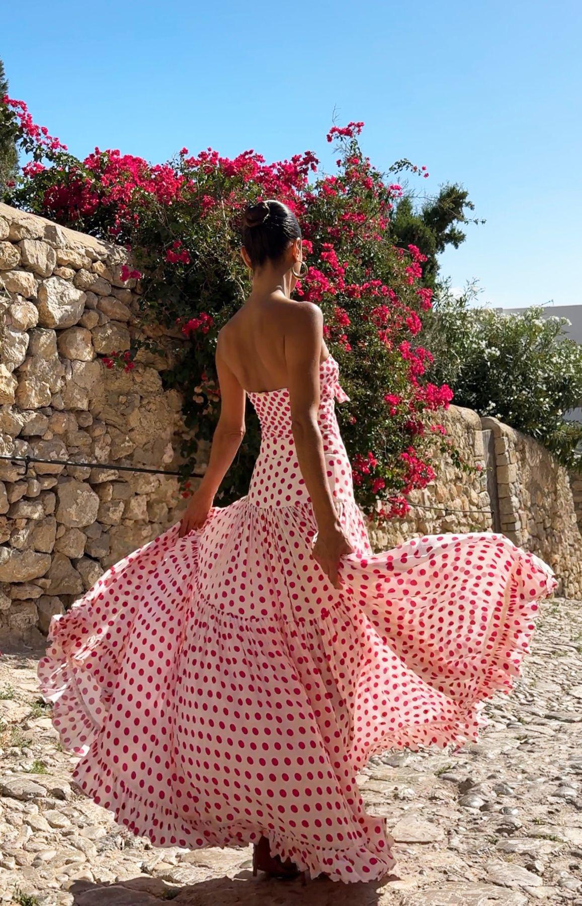 Genesis Polka Swimsuit With Skirt In Pink - Image 4