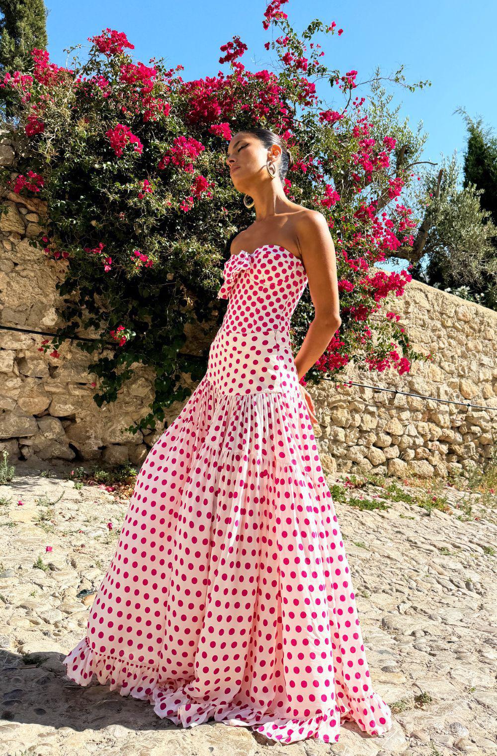 Genesis Polka Swimsuit With Skirt In Pink - Image 5