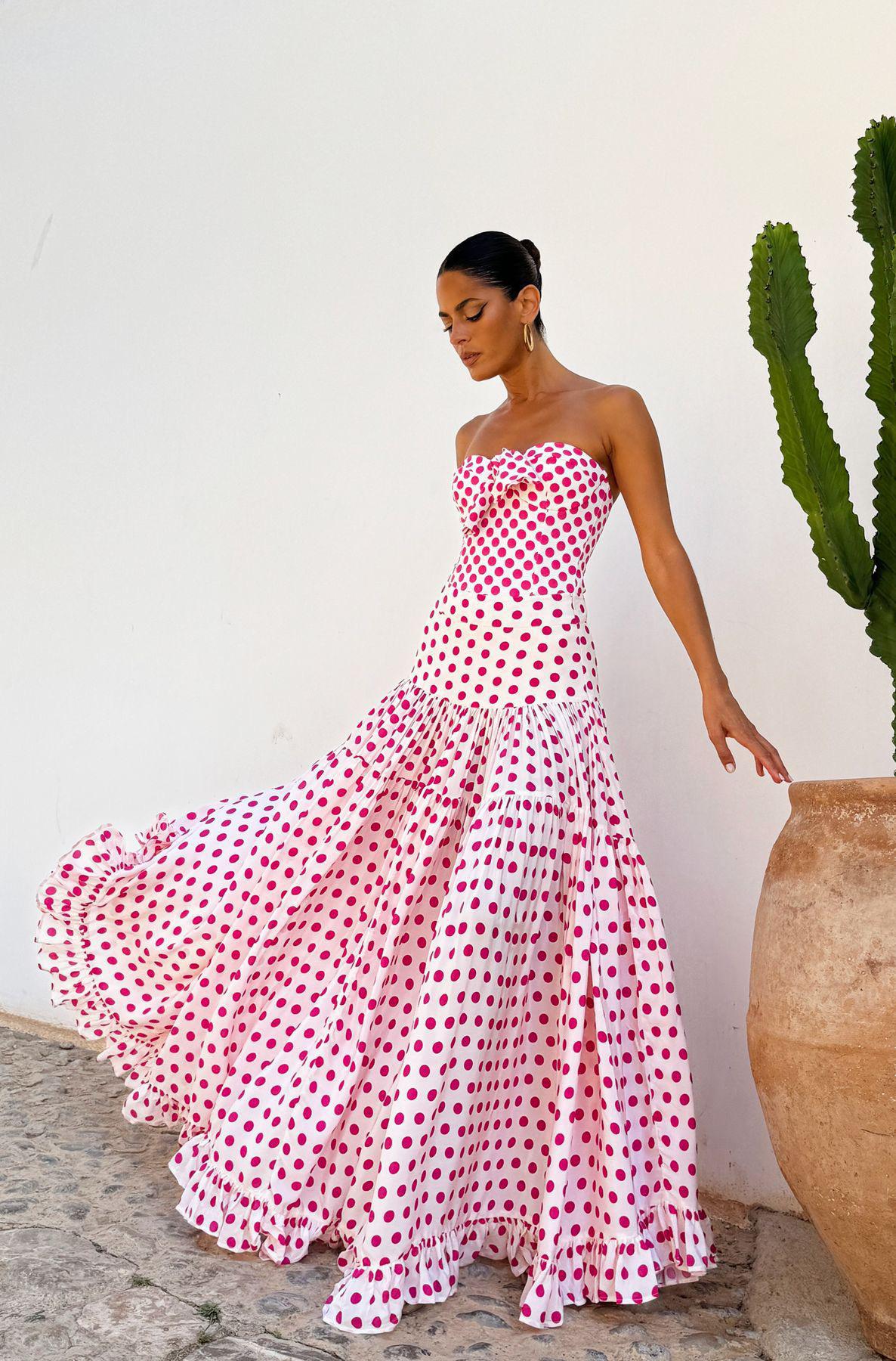 Genesis Polka Swimsuit With Skirt In Pink - Image 6