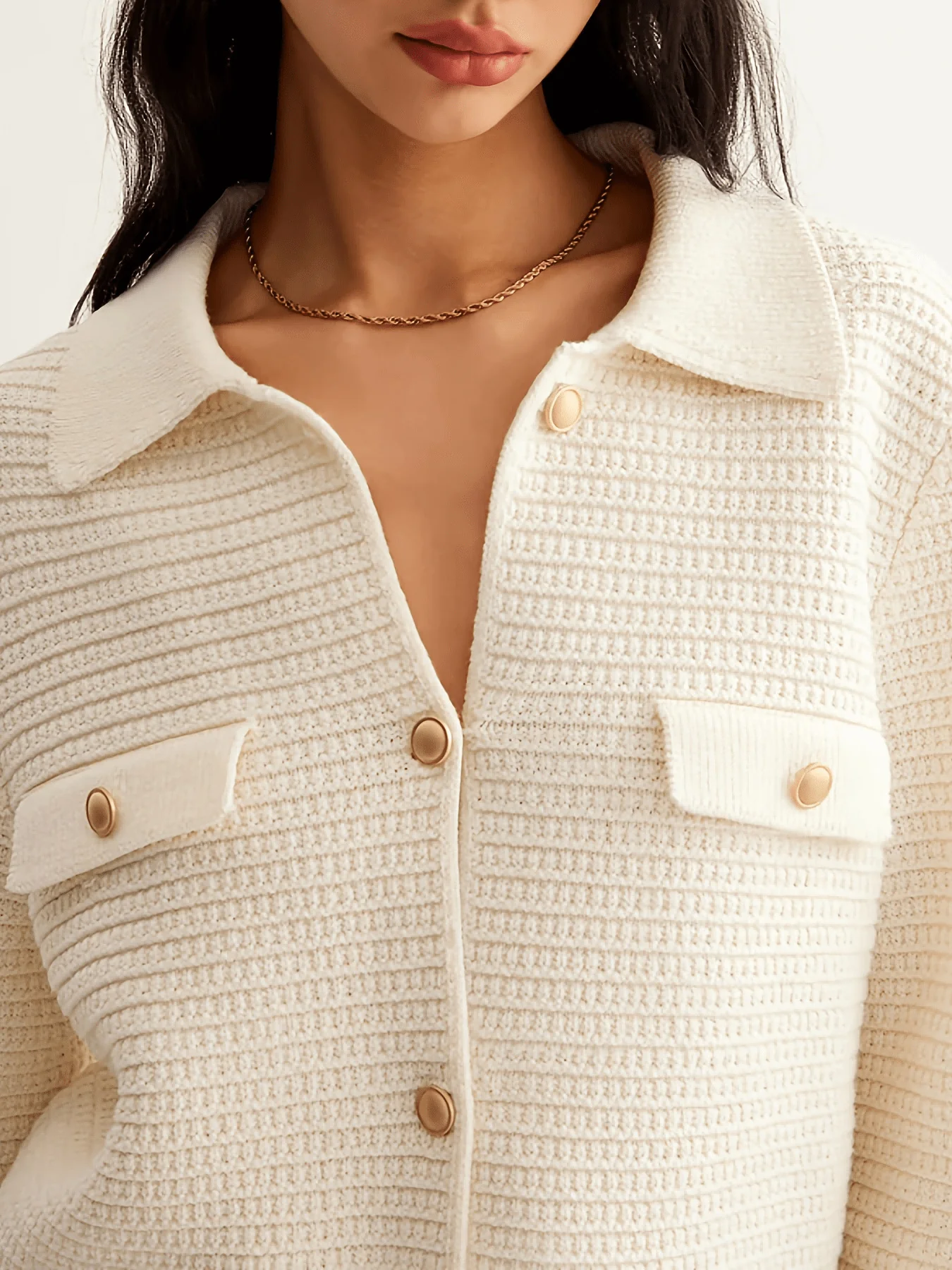 Gianna Soft Knit Cardigan In Off White - Image 6