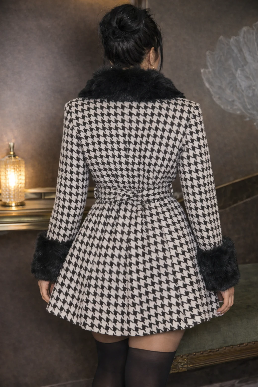 Giulia Premium Fur Coat With Belt - Image 4