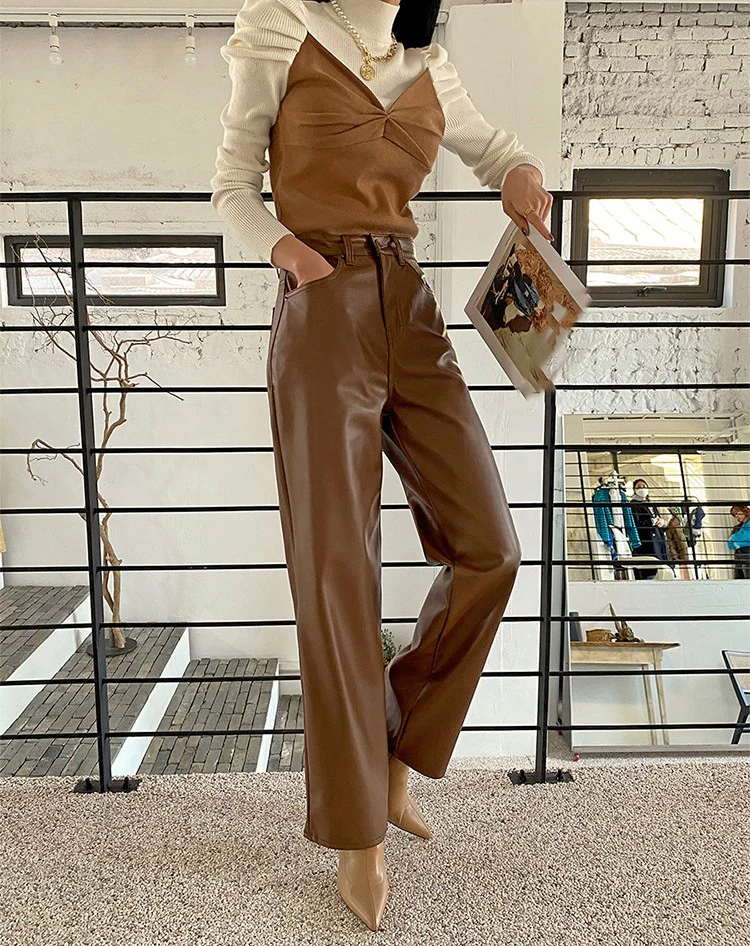 Grace Leather Statement Pants - Image 3