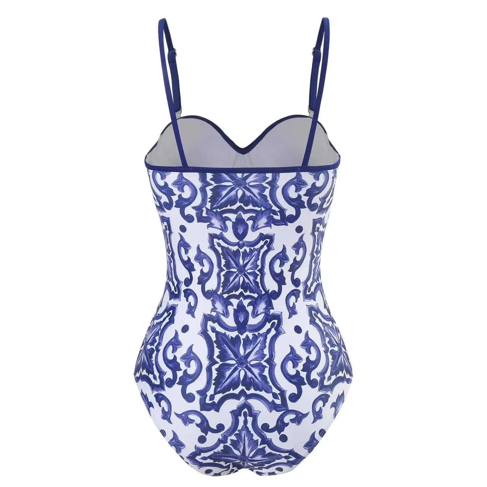 Porcelain One Pc Swimsuit In Blue - Image 5