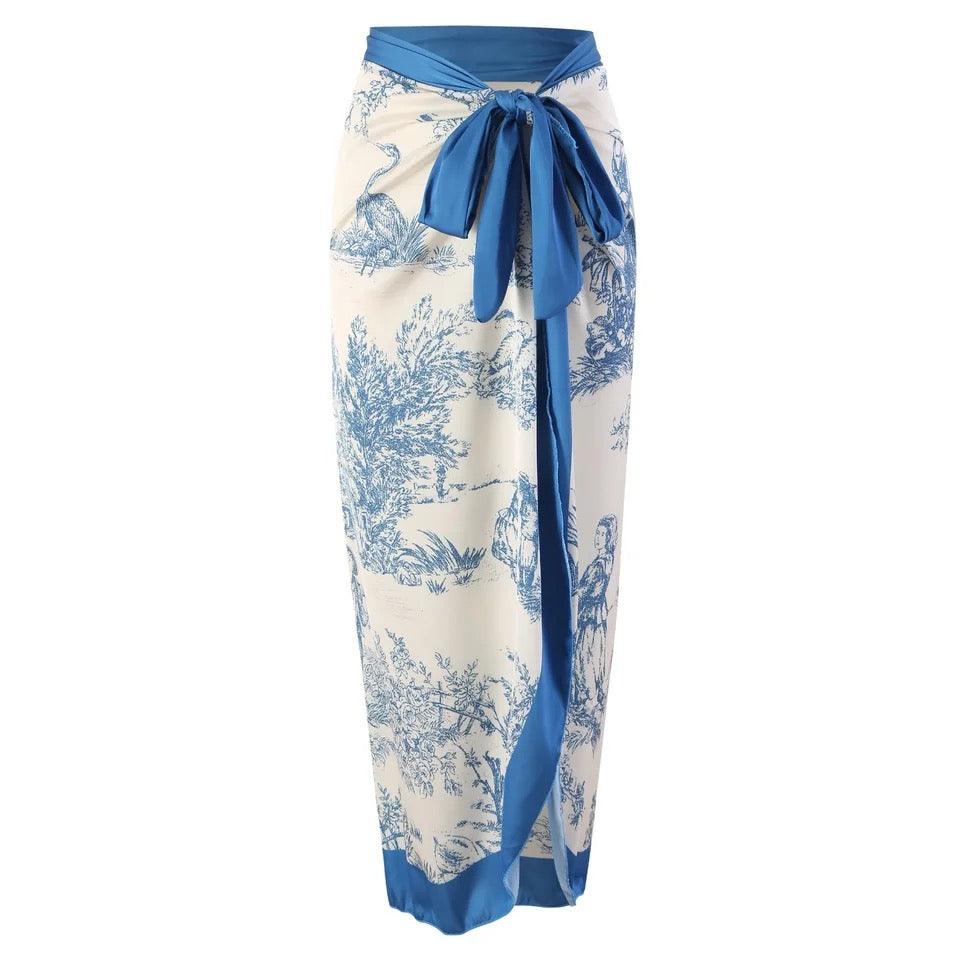 Greece swimsuit with Sarong Skirt - Image 4