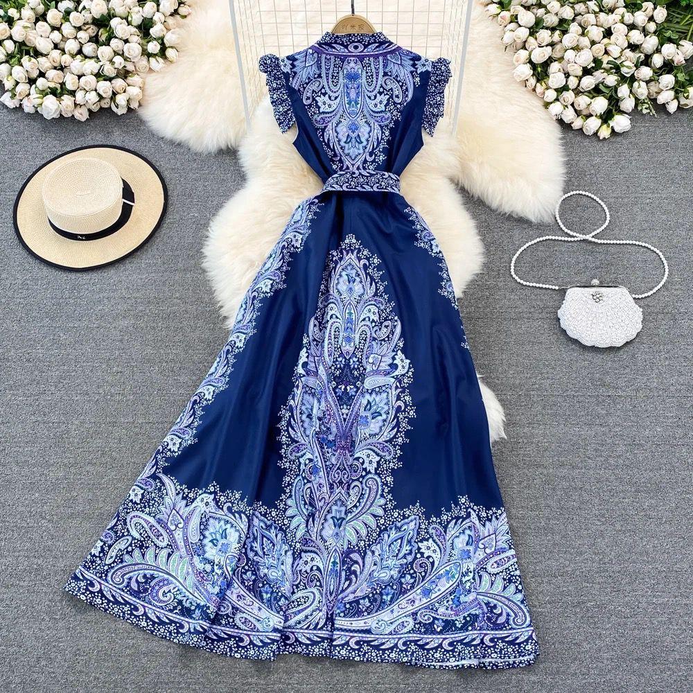 Hadlee Vintage Dress In Blue - Image 2