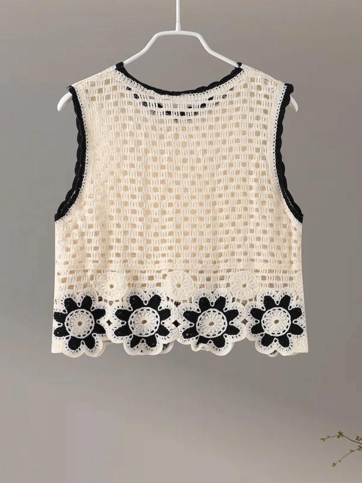 Hanako Crochet Coord Set -Resortwear In Beige - Image 7