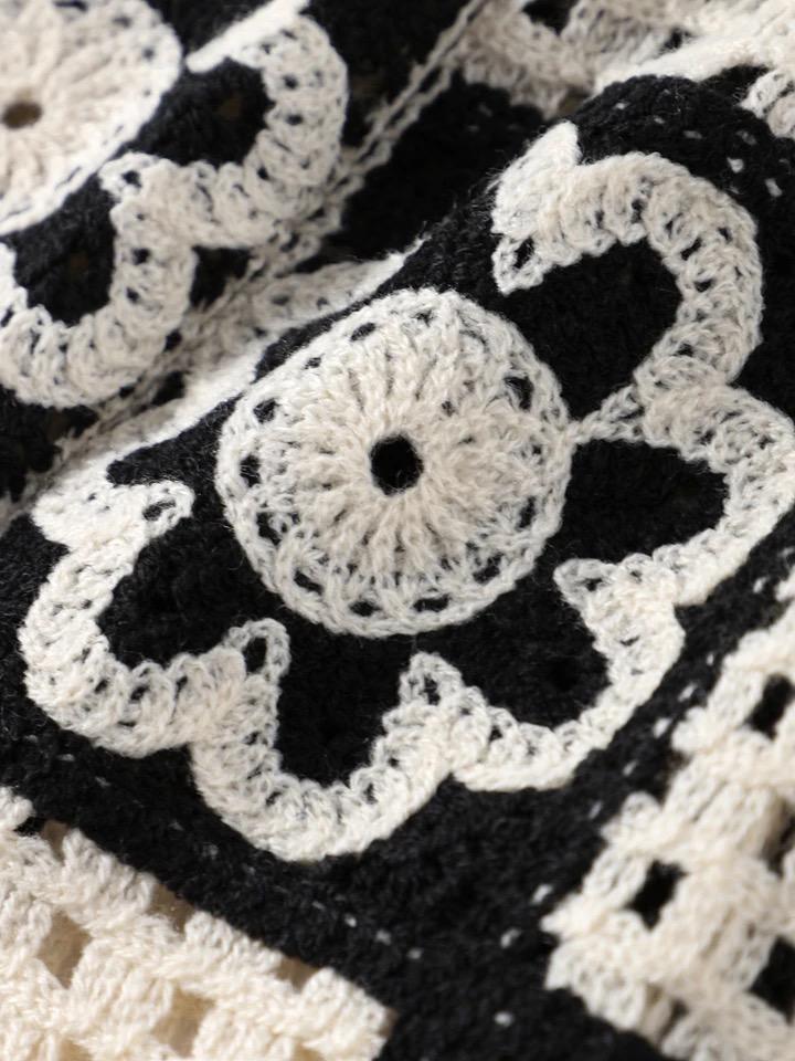 Hanako Crochet Coord Set -Resortwear In Beige - Image 9