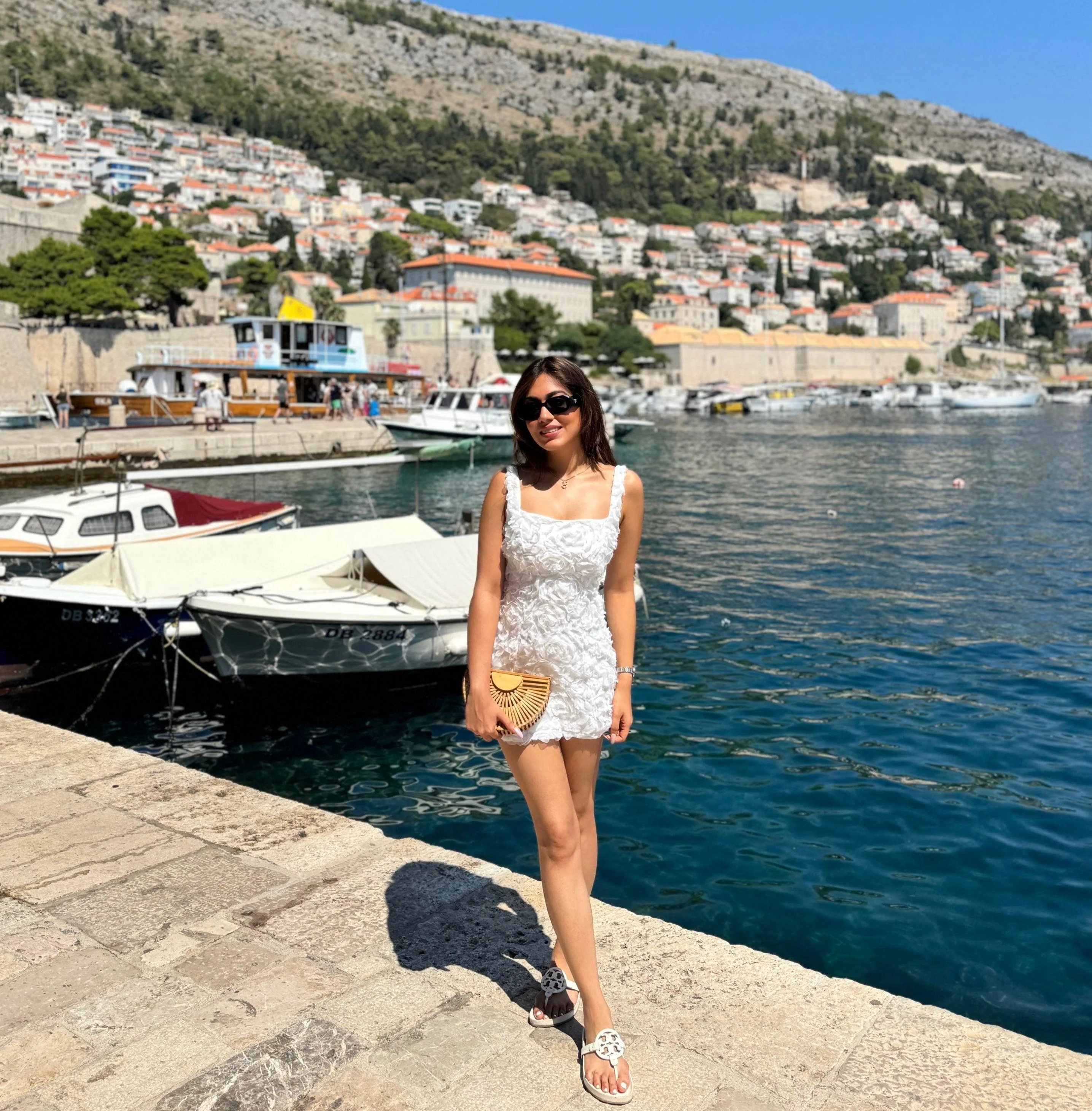 Hanel Luxe 3D Floral Dress In White - Image 8