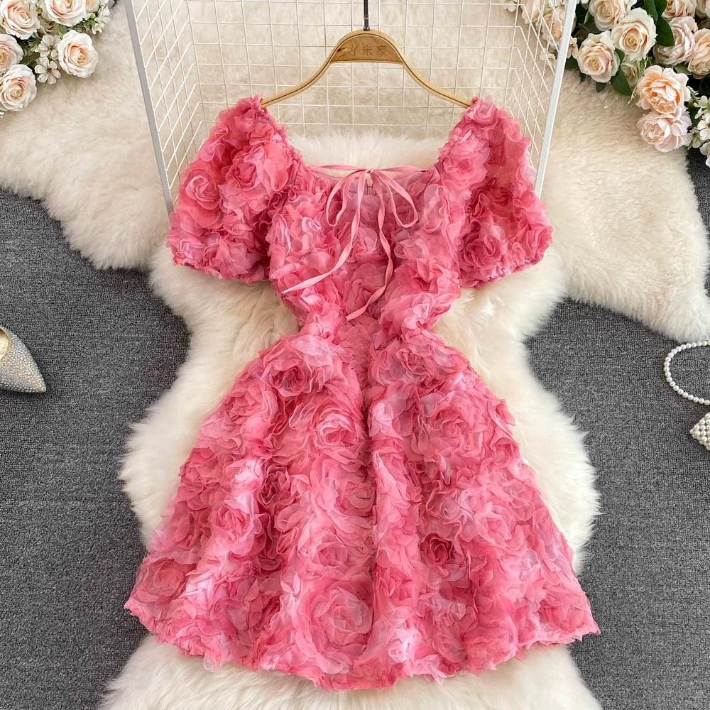Harrold 3D Floral Dress In Pink - Image 2