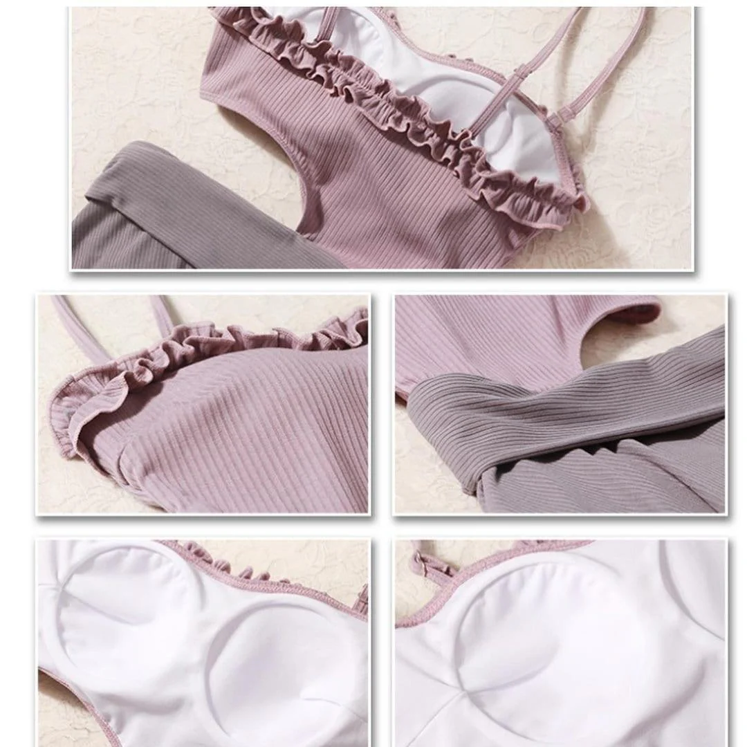 Havana Statement Swimsuit In Lilac - Image 3